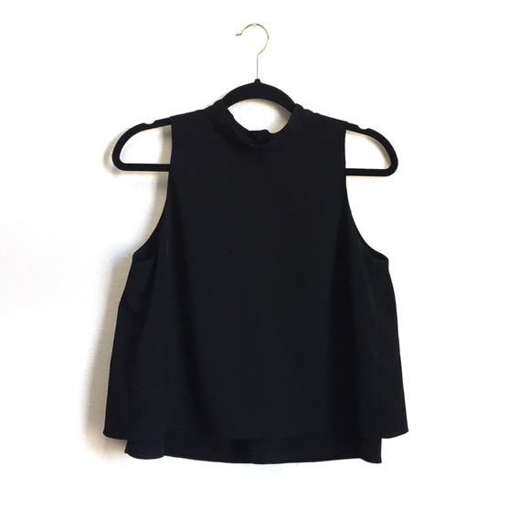 Banana Republic Tops - Banana Republic black mock neck sleeveless blouse